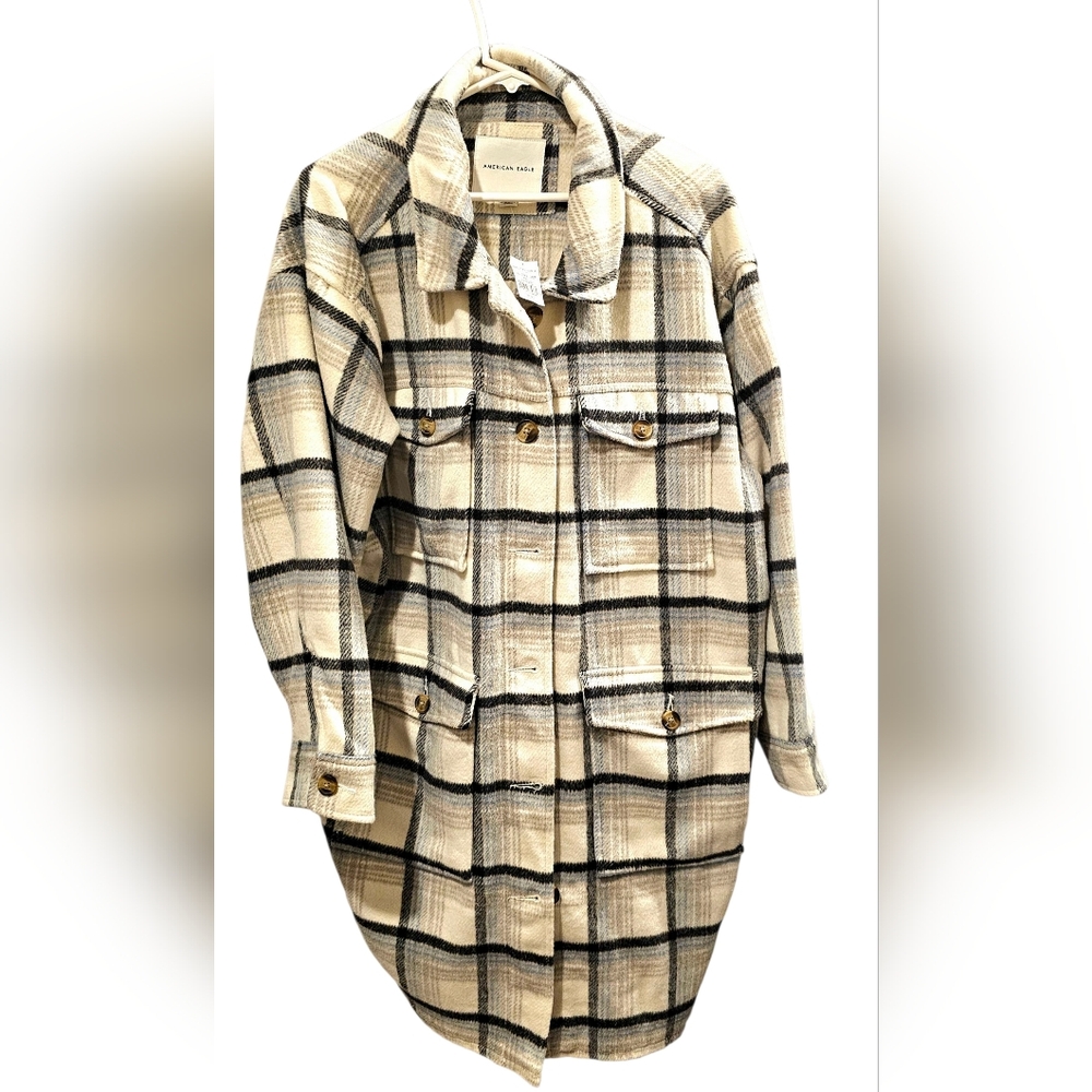 New AMERICAN EAGLE Extra Long Shacket Size XL